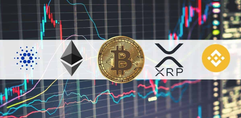 Bitcoin, Ethereum, Ripple, Cardano, Binance Coin